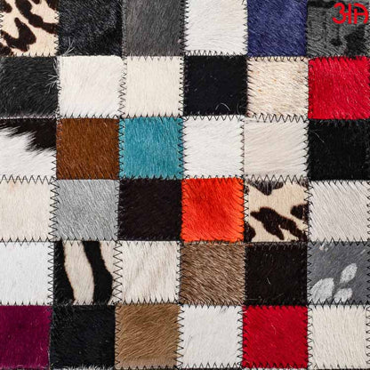 small square colorful leather carpet13