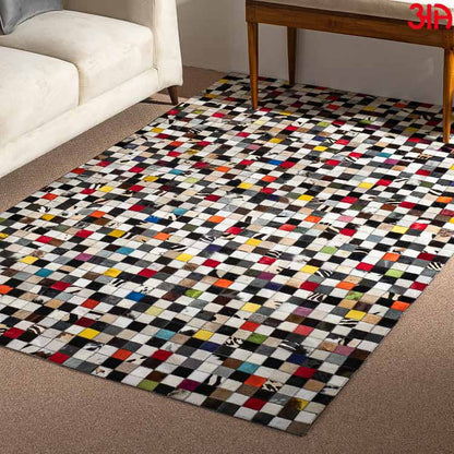 small square colorful leather carpet15