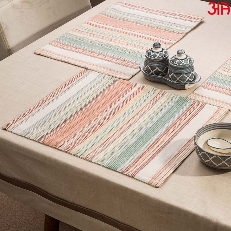 cotton rectangular table mat
