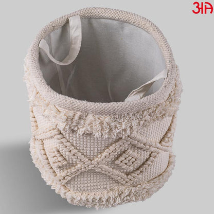 Woven Round Shape Cotton Storage Container3