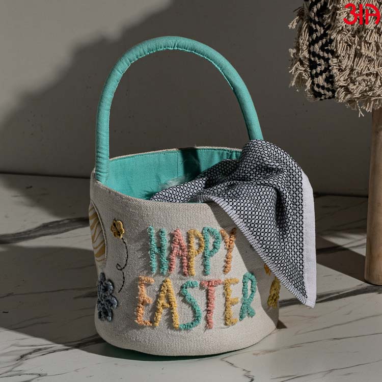 happy easter cotton basket2