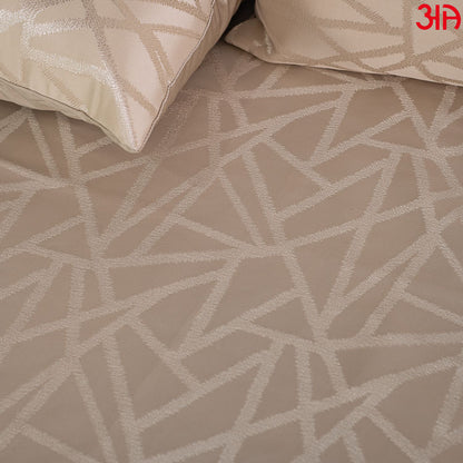 cream jacquard fabric bed cover3