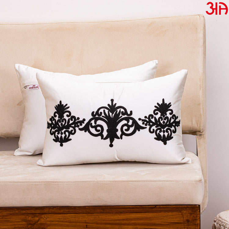 multi damask design cushions