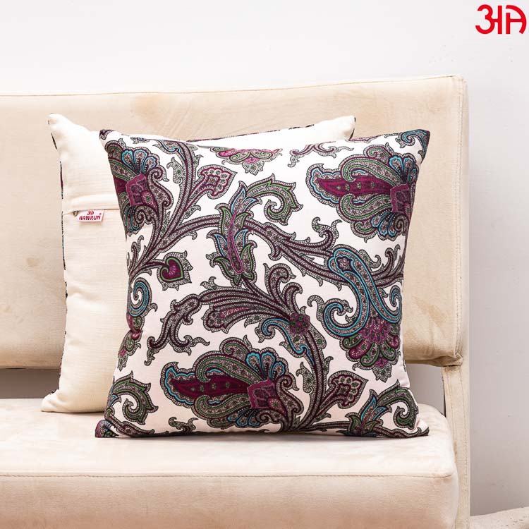 digital printed velvet cushion grey