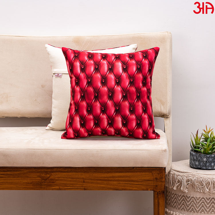 digital printed velvet cushion red2