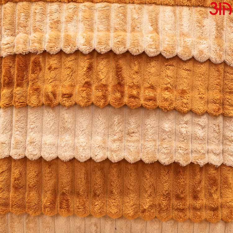 Beige gold Fur Stripe Cushion Covers3