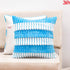 blue white Fur Stripe Cushion Covers