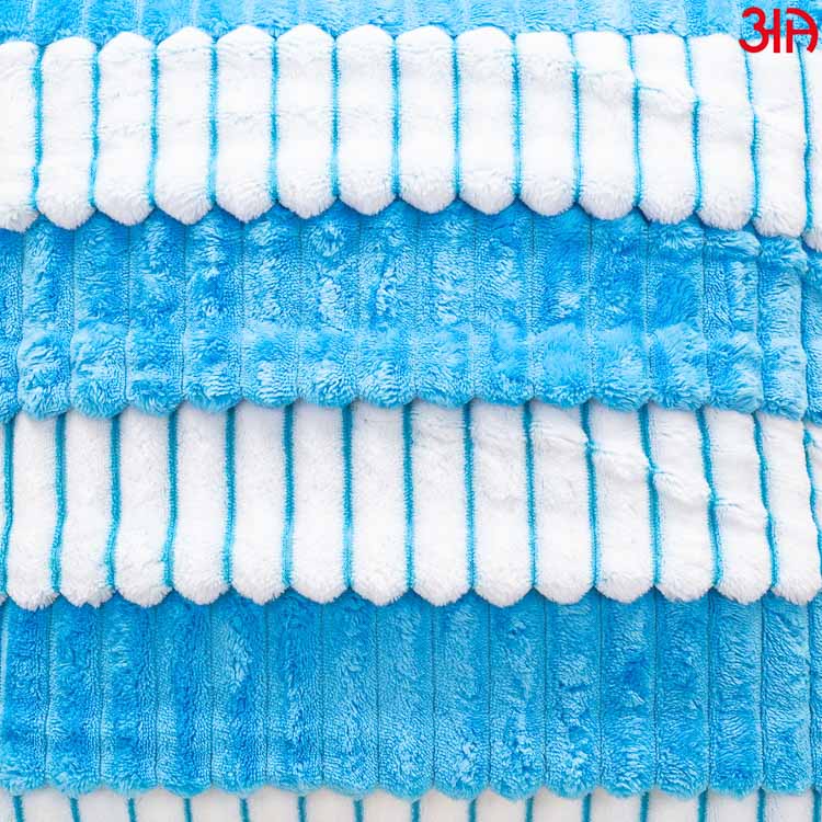 blue white Fur Stripe Cushion Covers3