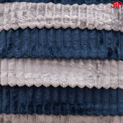 grey navy Fur Stripe Cushion Covers3