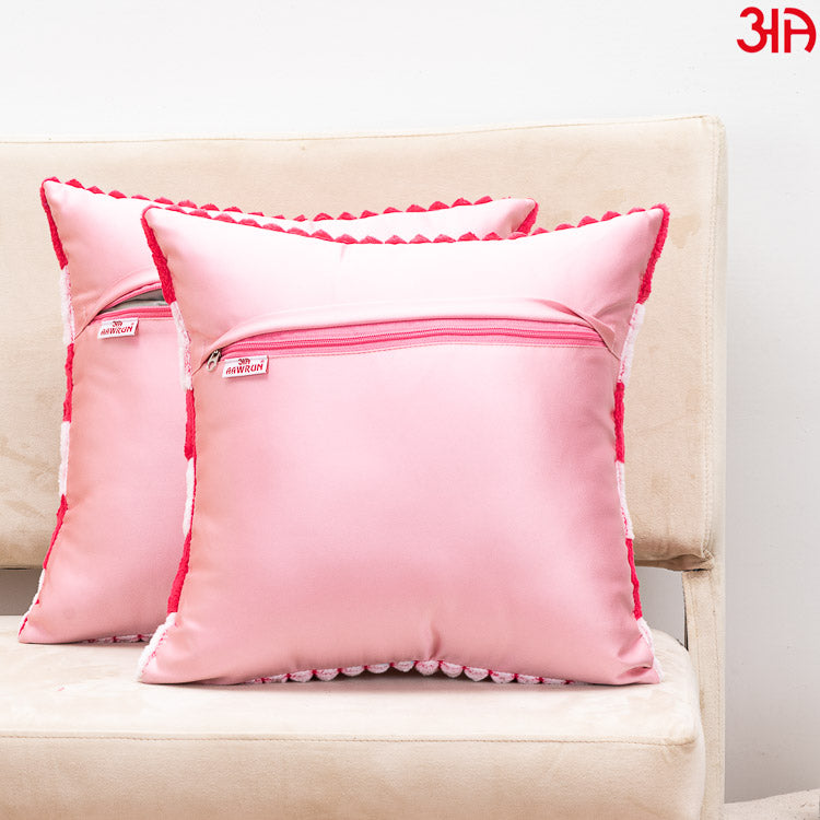pink white Fur Stripe Cushion Covers4