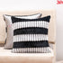 white black Fur Stripe Cushion Covers