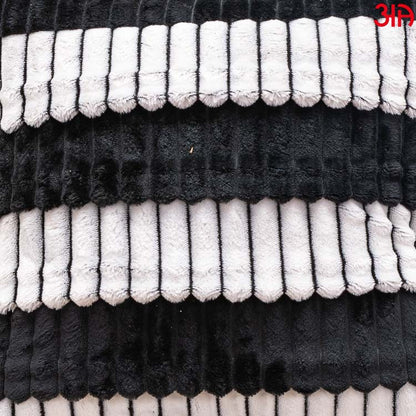 white black Fur Stripe Cushion Covers3