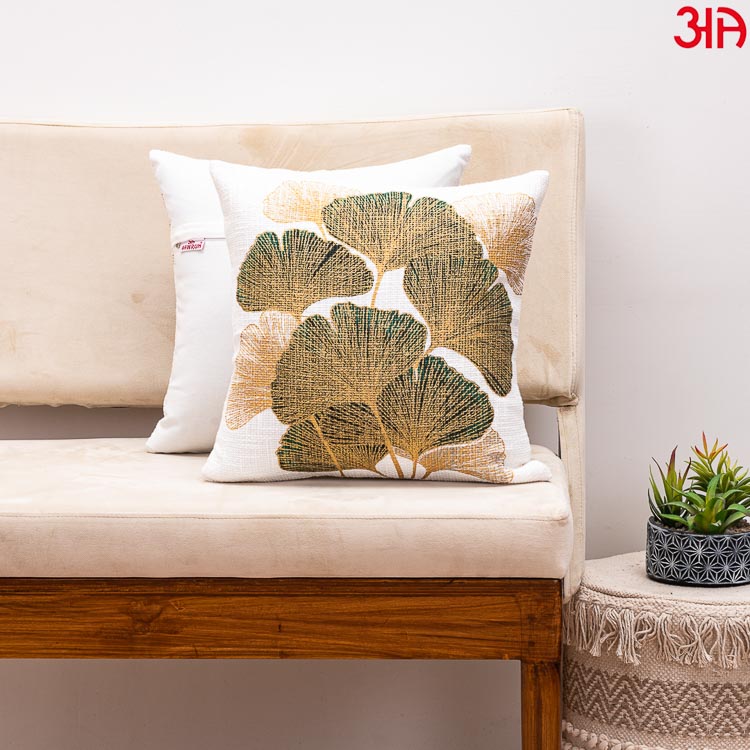 Ginkgo Leaf pattern cushion cover2