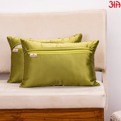 green frill belt cushion covers4