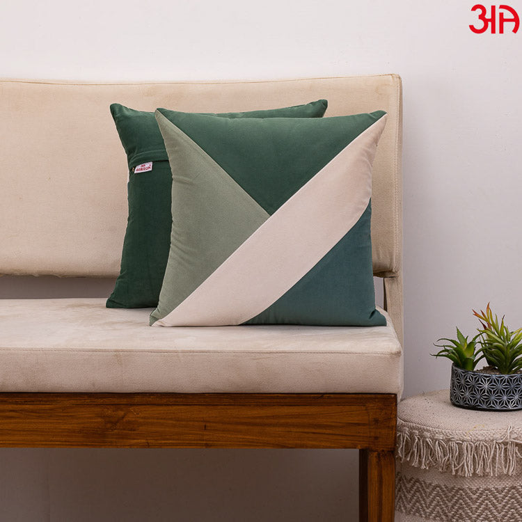 green triangle block cushion2