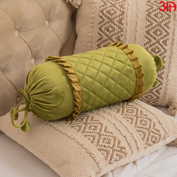 green velvet bolster cover