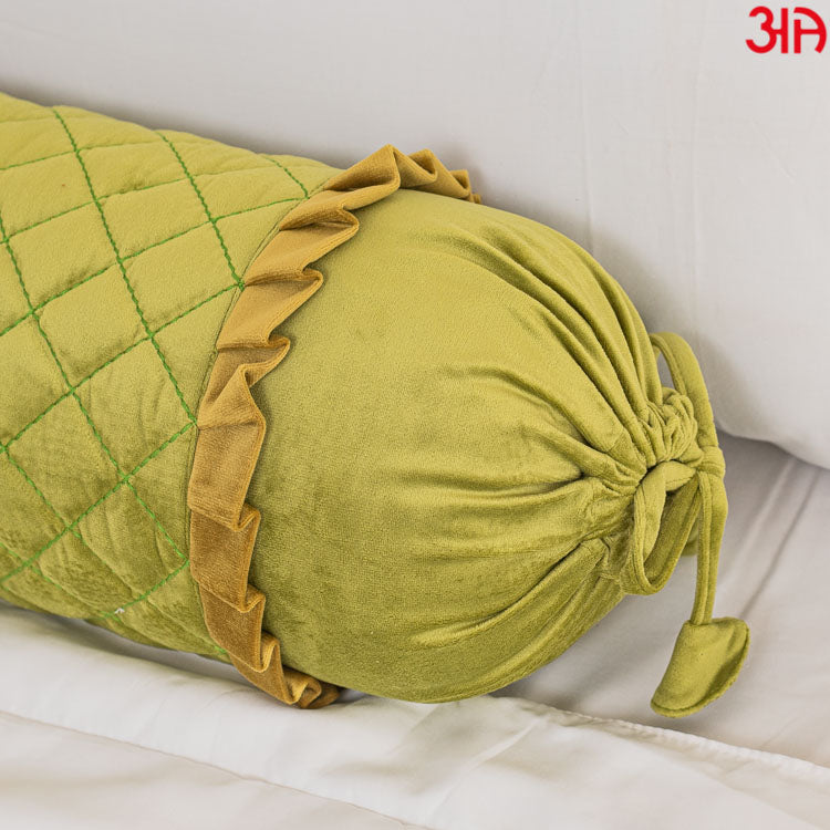 green velvet bolster cover3