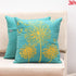 green yellow dandelion cushion cover