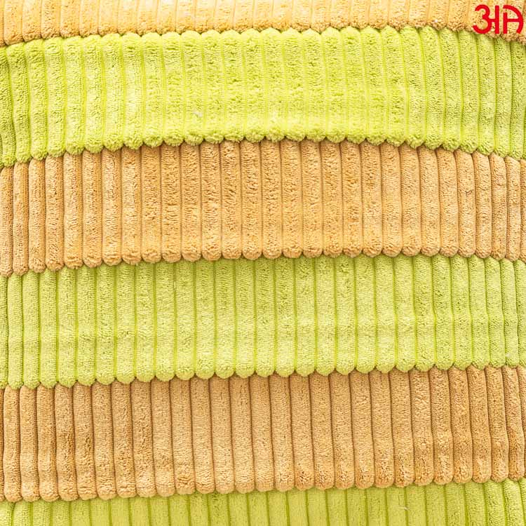 Green Yellow Fur Stripe Cushion3