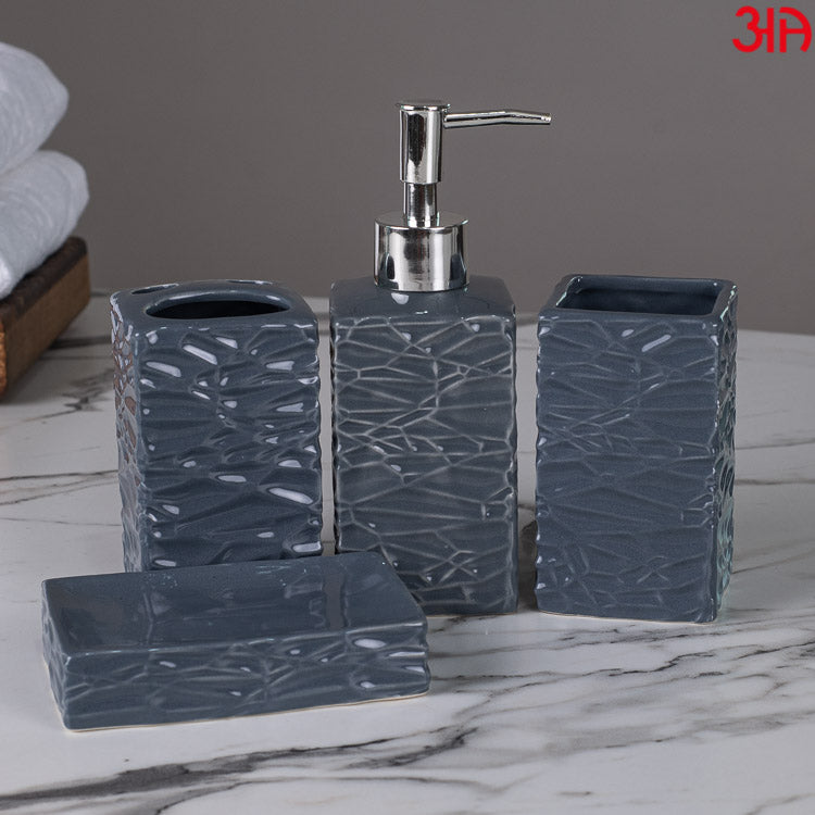 grey bathroom ceramic set