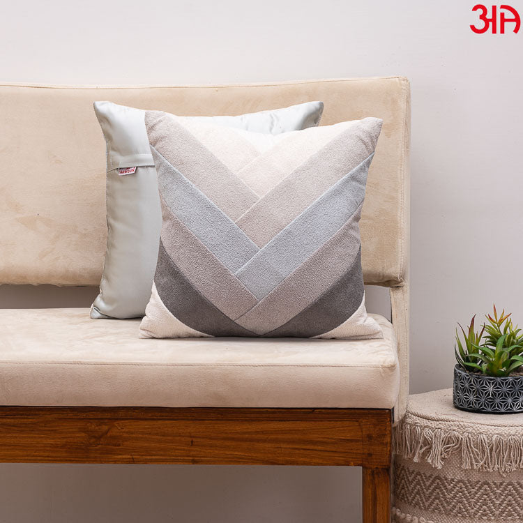 grey v stripe cushion cover2