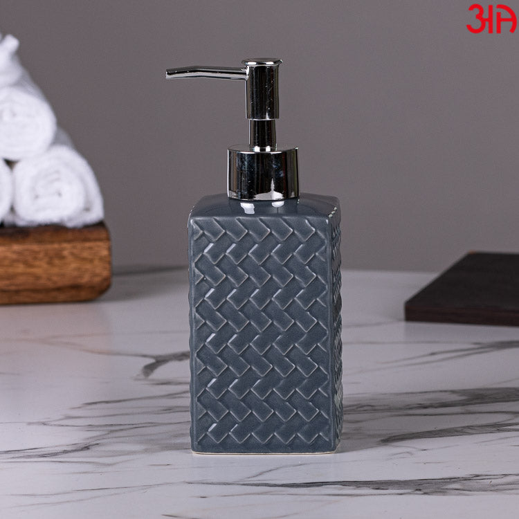 grey ceramic rectangular dispenser