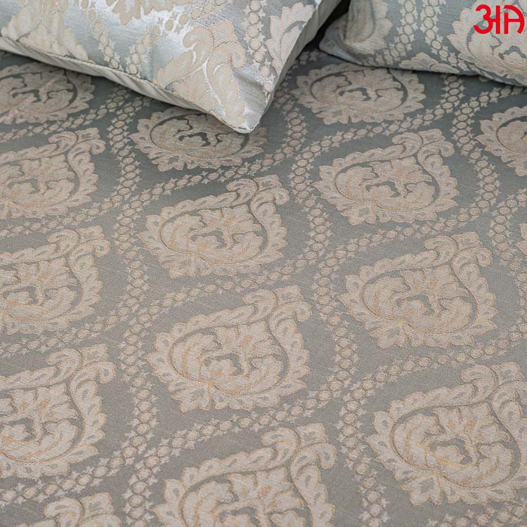 jacquard mix light grey bed cover 3