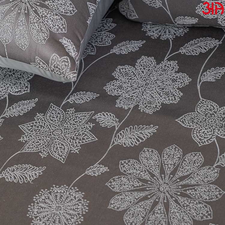 grey jacquard mix bed cover3
