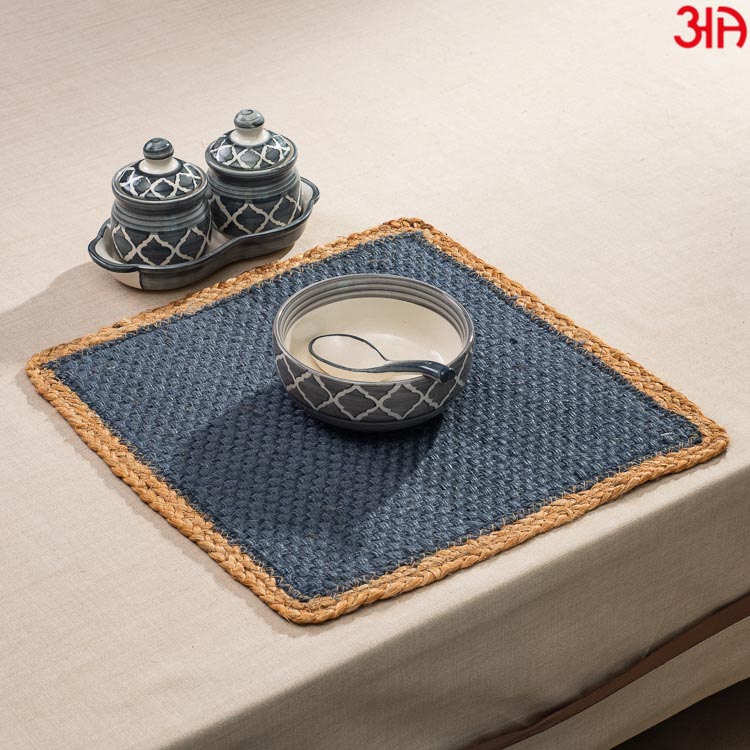 grey jute choti table mat