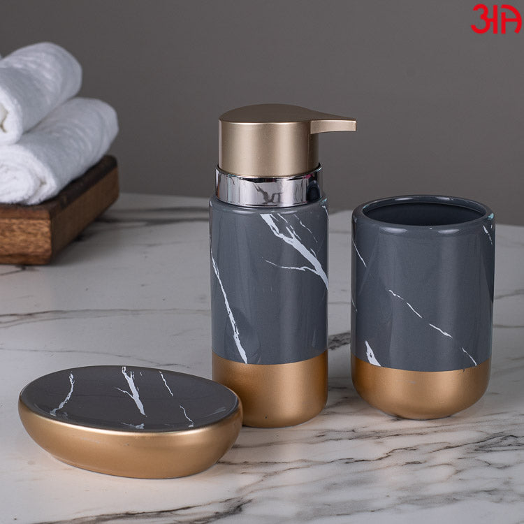 grey marble bathroom set