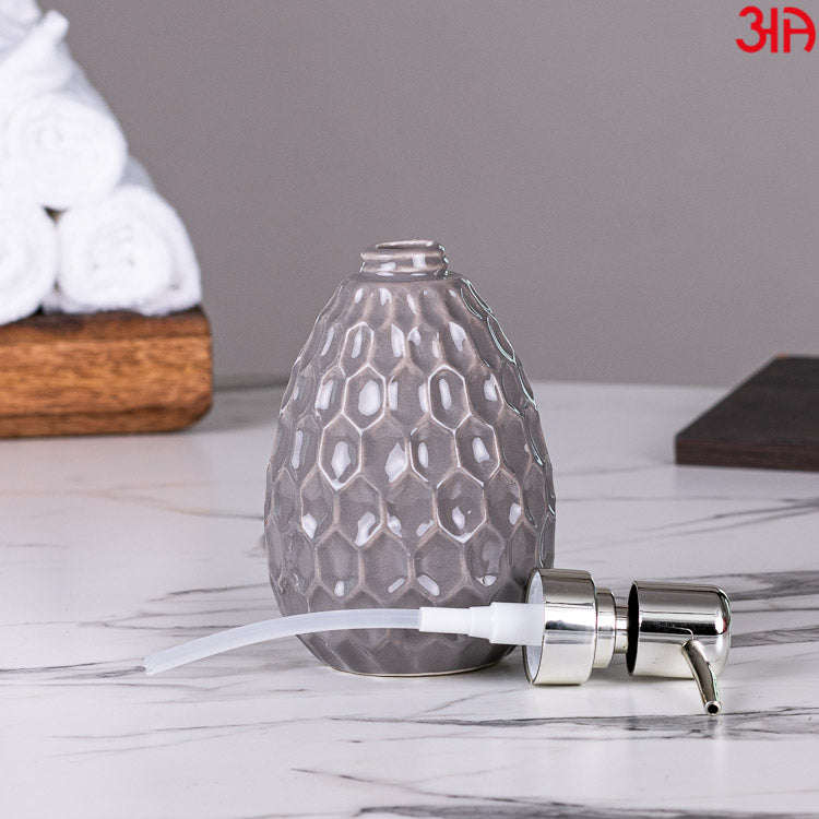 grey hexagon cut soap dispenser4