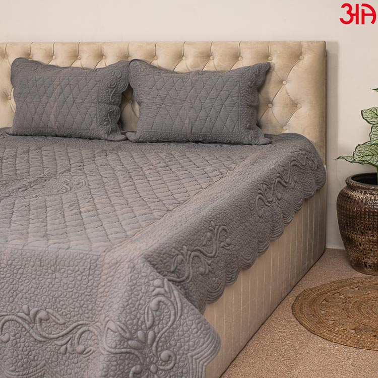 grey bed cover set4