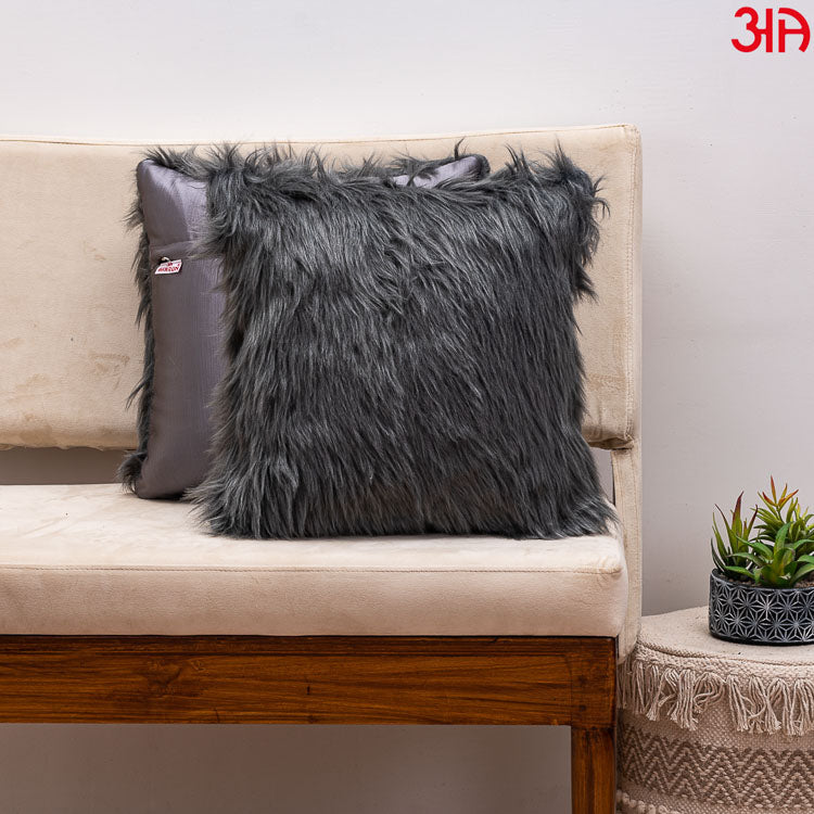 grey furry cushion2