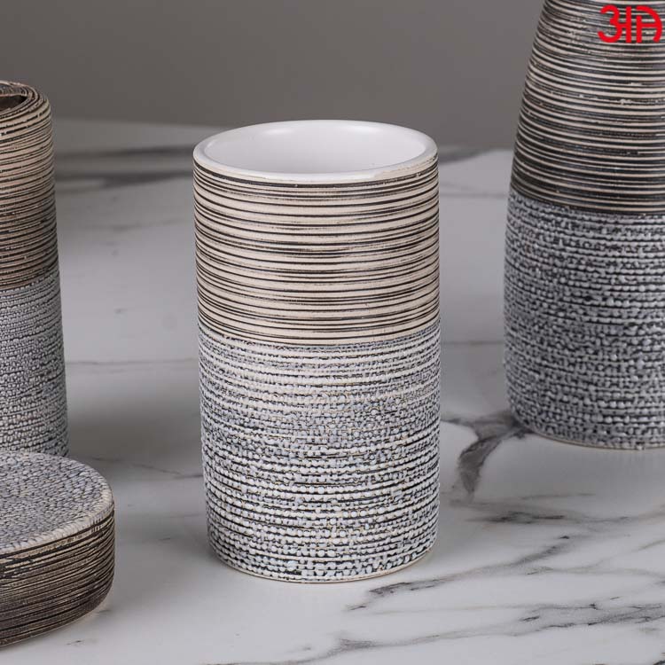 grey stone finish dispenser set5
