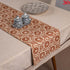 jute floral rust table runner