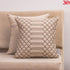 beige jute quilted cushion covers