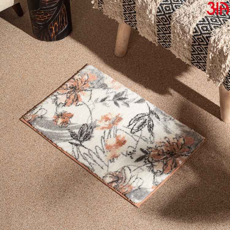 leaf floral design doormat