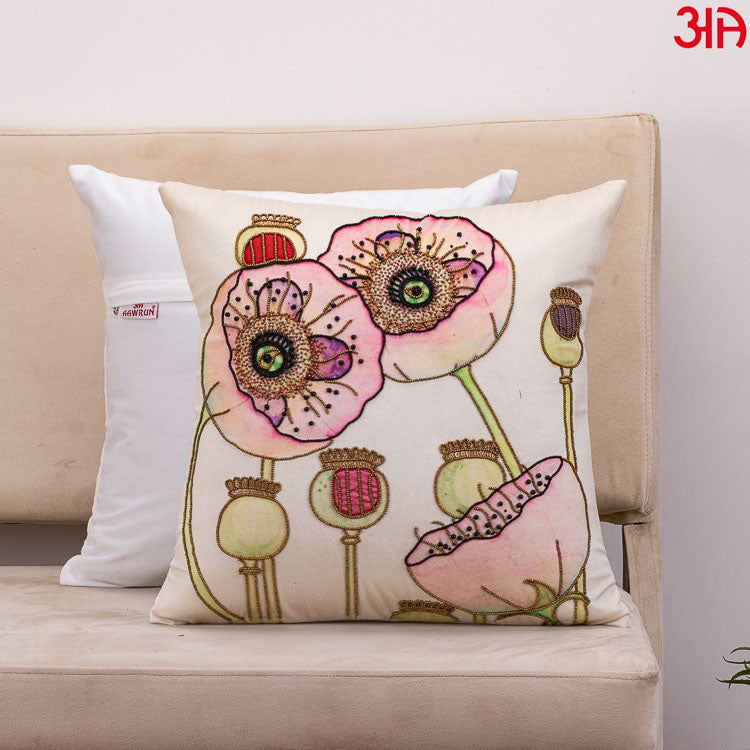 lotus design cushion cover