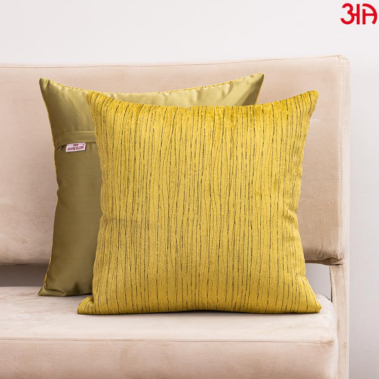 green textured cushion cover