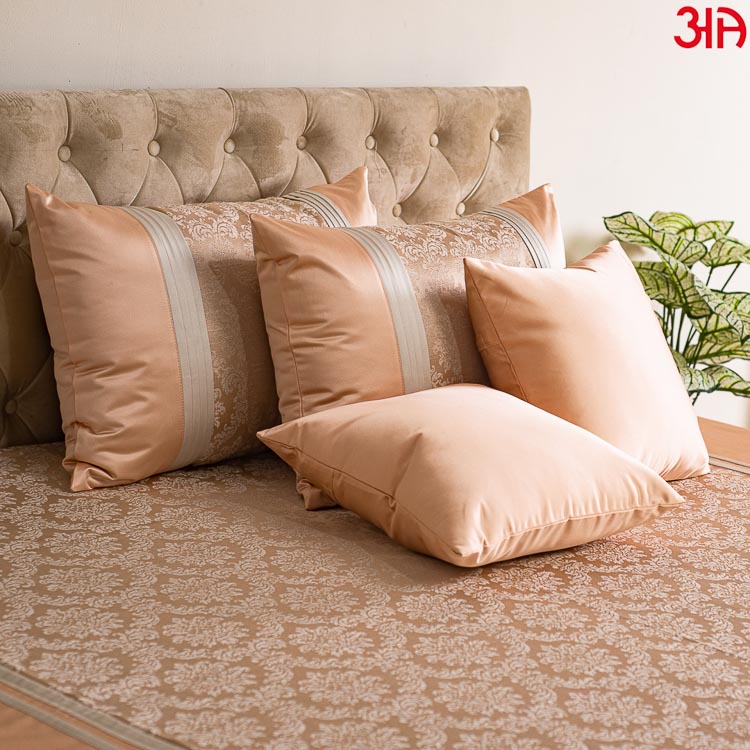jacquard mix peach bed cover 2