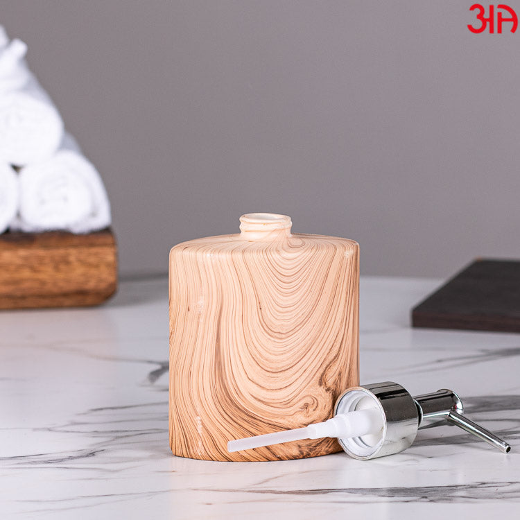 oval wooden ceramic soap dispenser4