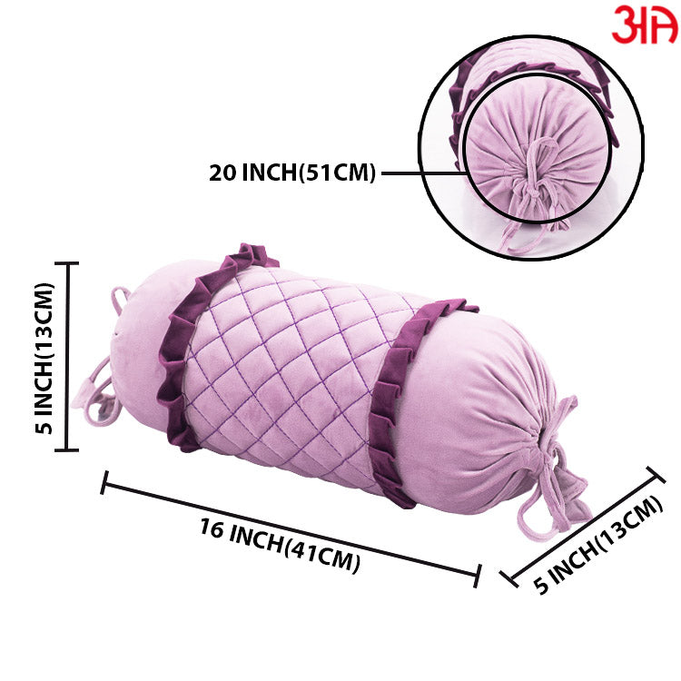 mauve bolster cover measurement frame