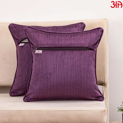 mauve velvet textured cushion4
