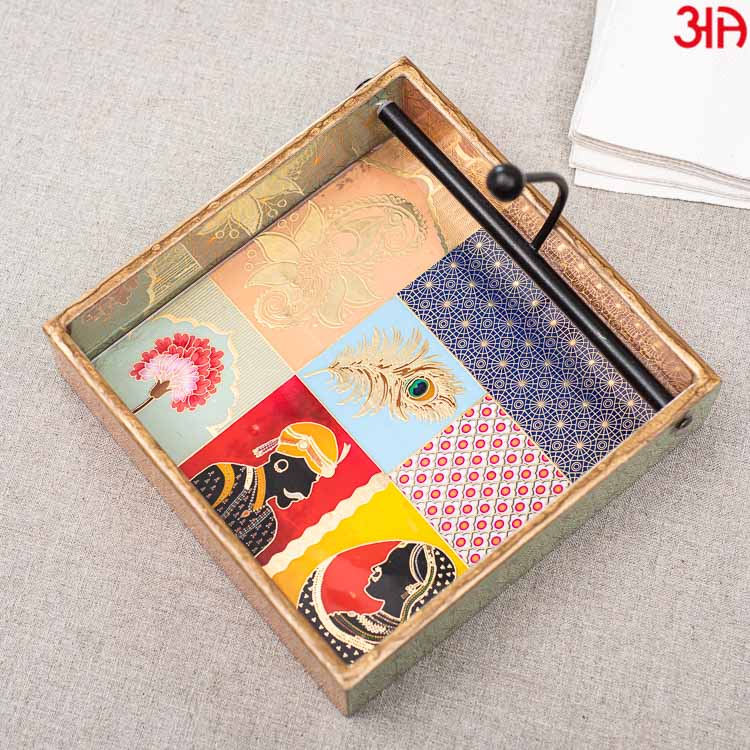 Square MDF Tissue Holder: Stylish Solutions for Every Space (19x19X2) CM