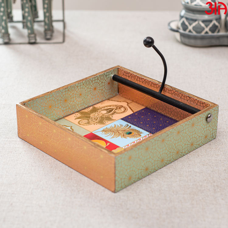 Square MDF Tissue Holder: Stylish Solutions for Every Space (19x19X2) CM