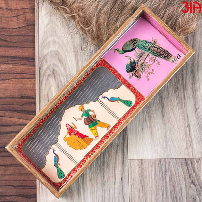 indian traditional design mdf serving tray