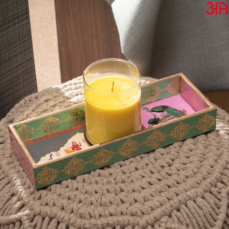 indian traditional design mdf serving tray2