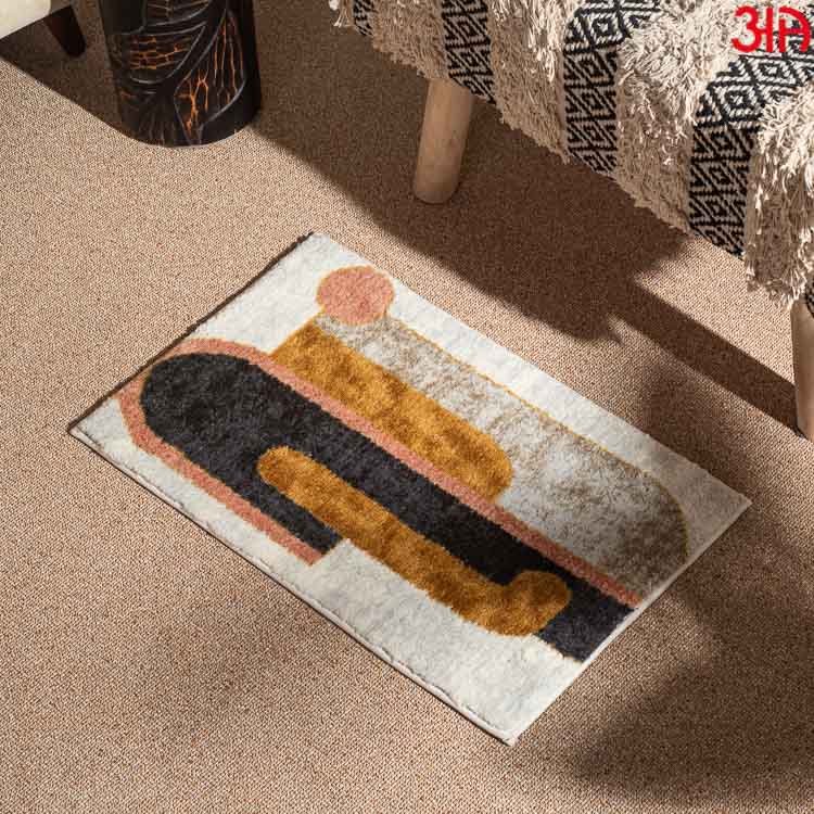 multicolor antislip doormat yellow black