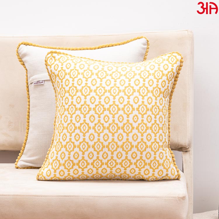 mustard cotton cushion