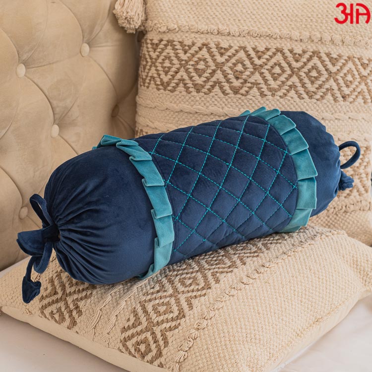 Designer Bolster Cover for Home Decor Navy